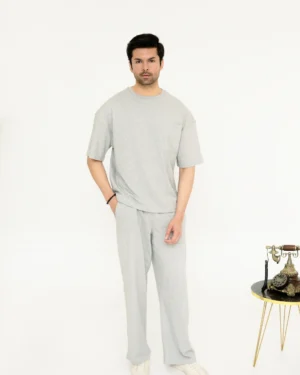 Light grey oversized t-shirt for men by Covra Pakistan